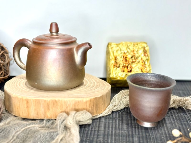 New Year Wood Fired Tea Set Discount Gift Box - ถ้วย - ดินเผา 