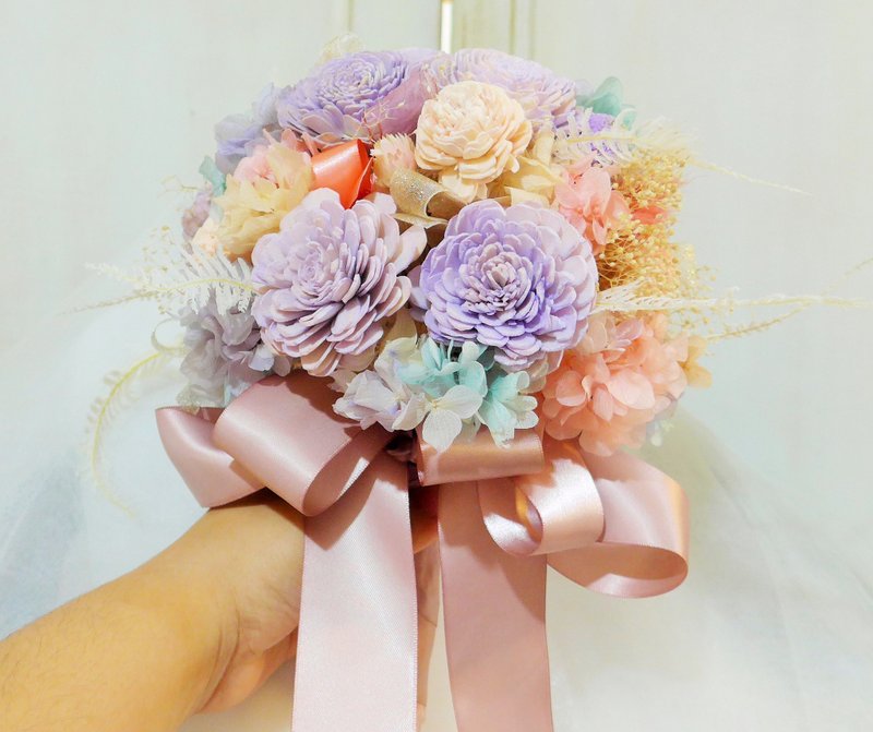 情人節禮物花束永生紫羅蘭捧花 結婚花束情人節求婚告白畢業謝師 - 乾燥花/永生花 - 植物．花 紫色