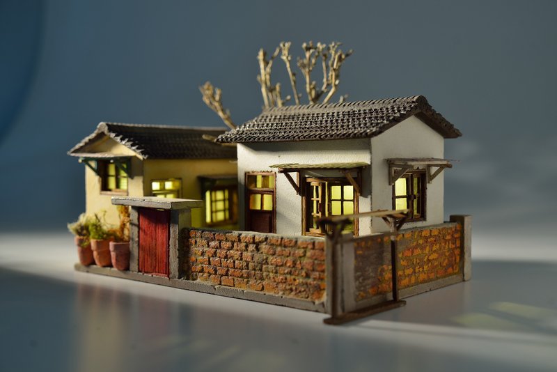 Creation of old Cement house--Military village cottage - Items for Display - Cement Brown