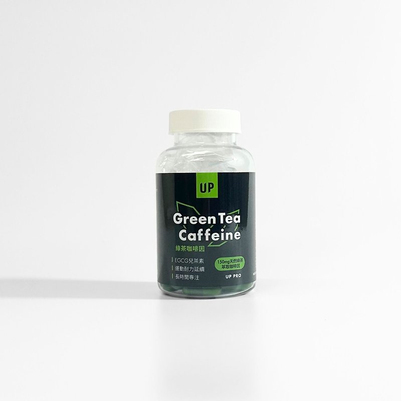 【UP】Green tea caffeine capsules - 60 capsules/can - อาหารเสริมและผลิตภัณฑ์สุขภาพ - อาหารสด สีเขียว