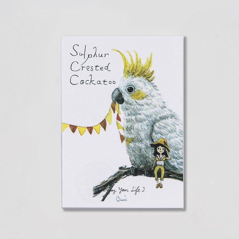 BIRDER 系列- Sulphur Crested Cockatoo - 心意卡/卡片 - 紙 白色