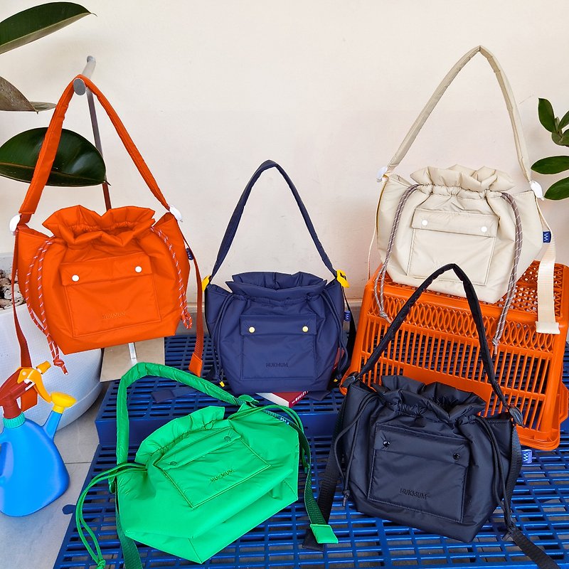 JEEPER 2ways bag: 5 colors Shoulder bag/Crossbody - กระเป๋าหูรูด - ไนลอน หลากหลายสี