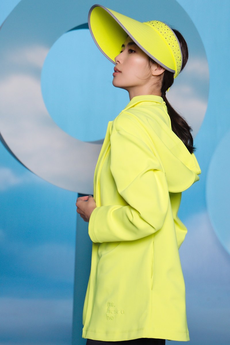【HOII】Lightweight Folding Crystal Beauty Cap - Yellow - หมวก - เส้นใยสังเคราะห์ สีเหลือง