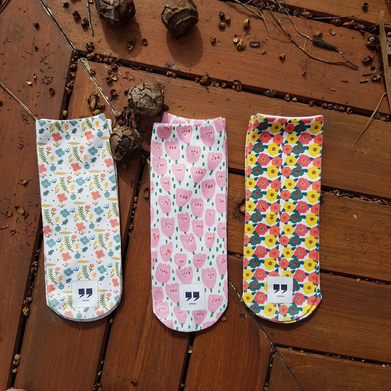 Colorful Flower Set Sock - Socks - Cotton & Hemp 