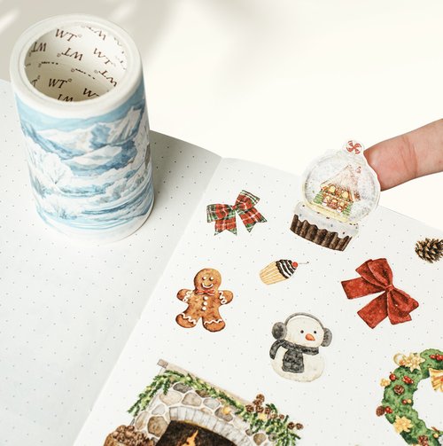 雪の物語 PET & 和紙マスキングテープ ダイカット 5m巻 - ショップ The