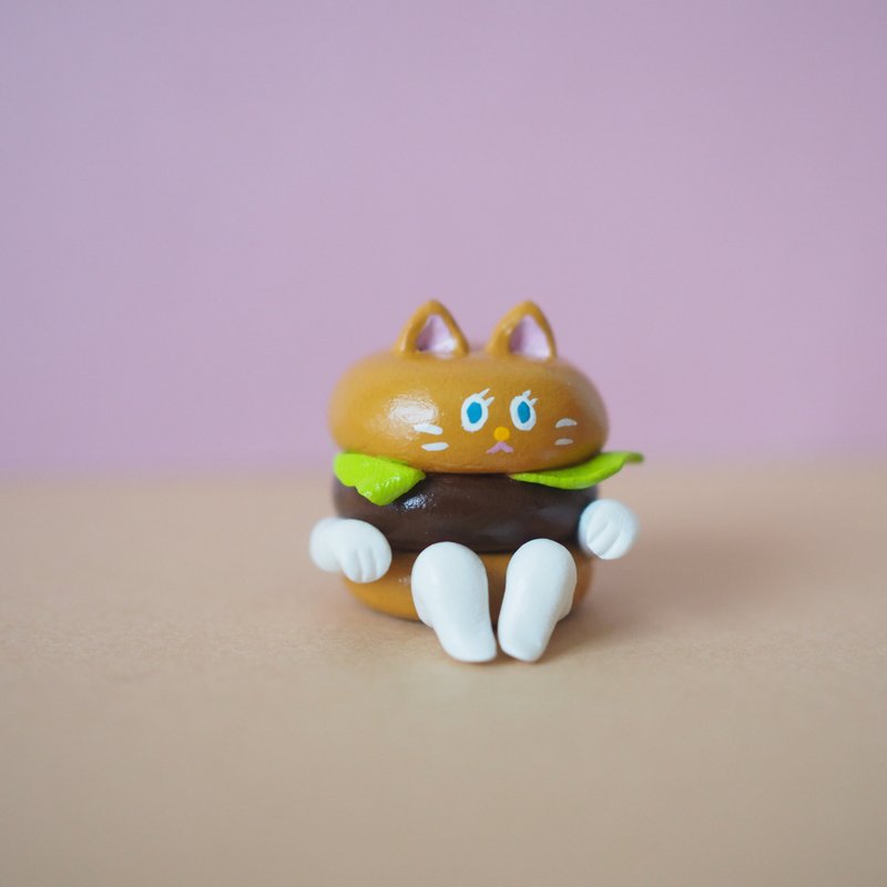 Cat Burger - 公仔/玩偶 - 黏土 橘色