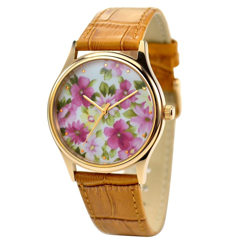 Floral Pattern Watch - Free shipping worldwide - นาฬิกาผู้หญิง - โลหะ หลากหลายสี