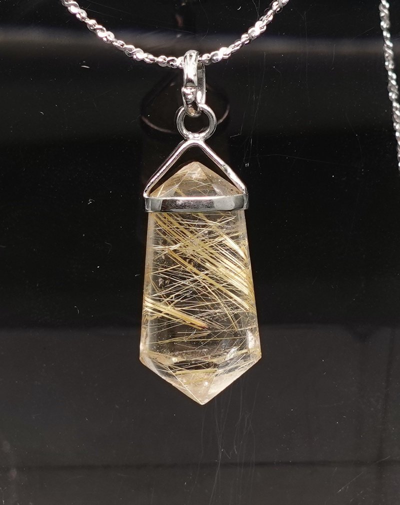 寶麗金珠寶-天然鈦晶墜 - 項鍊 - 水晶 