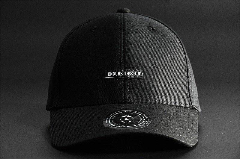 ENDURE brand design/黑色斜紋限定版本 - 帽子 - 棉．麻 