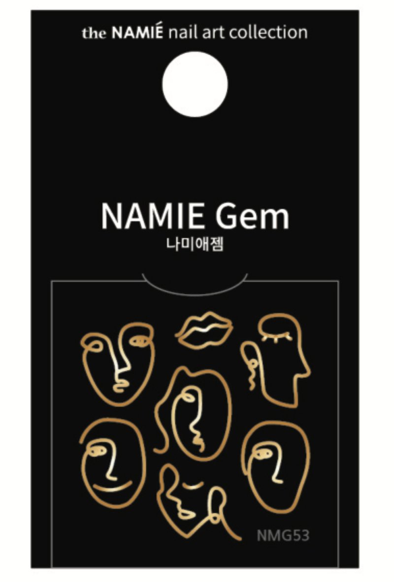 【專業用】NAMIE Gem 美甲裝飾藝術貼紙 Normal Metallic 53 - 指甲油/指甲貼 - 紙 金色