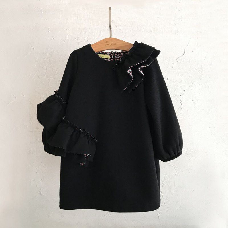 Cineraria荷葉刷毛洋裝 - 男/女童禮服 - 棉．麻 