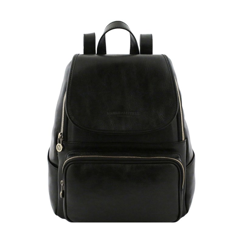 Leather backpack Venezia - กระเป๋าเป้สะพายหลัง - หนังแท้ สีดำ