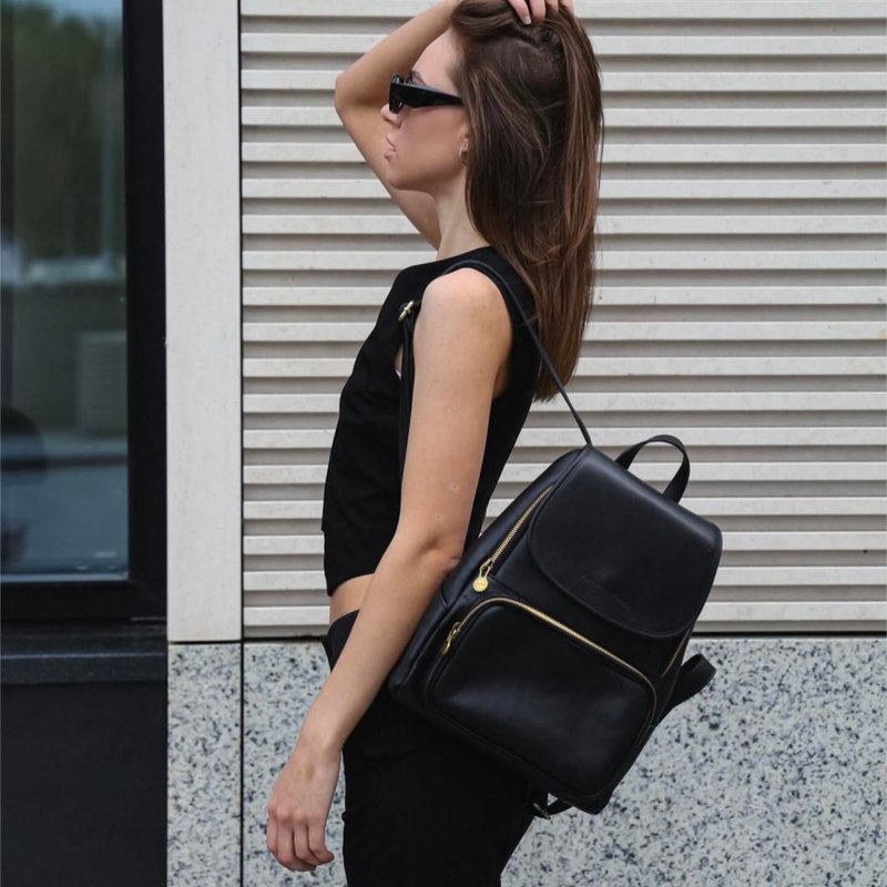 Leather backpack Venezia - Backpacks - Genuine Leather Black