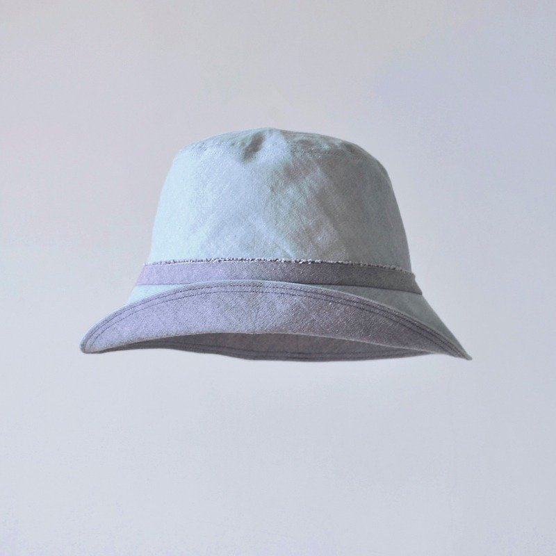 Light denim blue - rate children's casual hat - หมวก - ผ้าฝ้าย/ผ้าลินิน สีน้ำเงิน