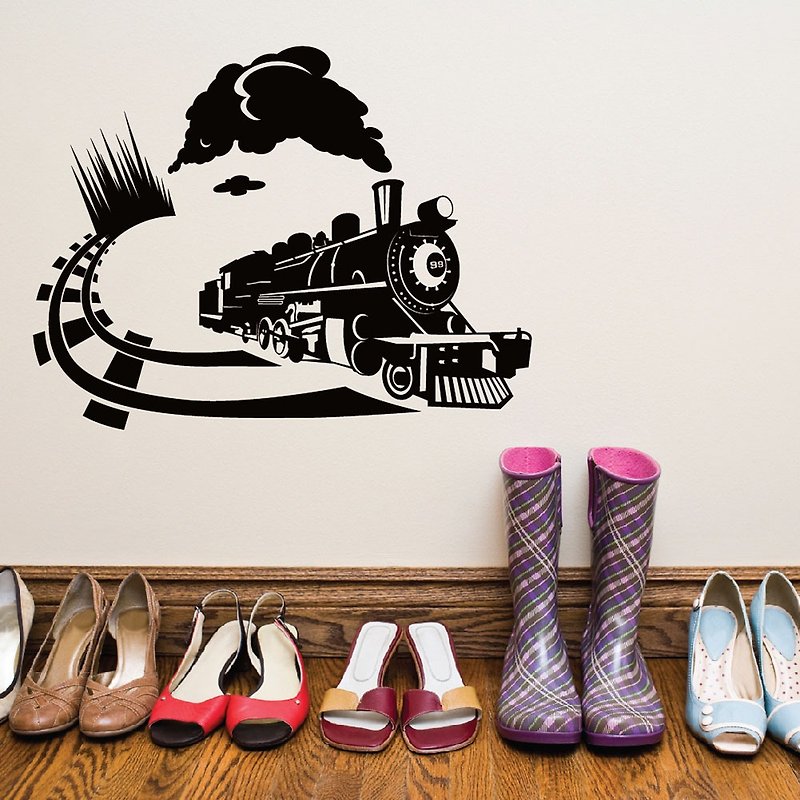 "Smart Design" creative non-marking wall sticker◆The train comes in 8 colors to choose from - ตกแต่งผนัง - กระดาษ 
