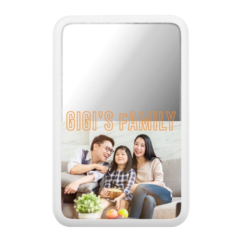 Customised Mirror Wireless Power Bank 10000mAh - Chargers & Cables - Other Materials White