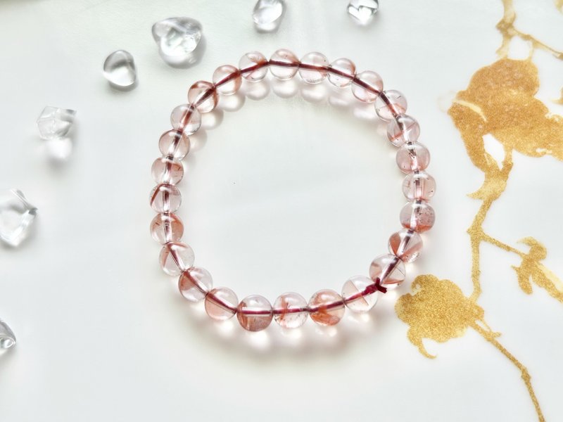 7-7.2mm Aurora 23 Bracelet [Little Flower Aurora] The Strongest Healing Power (original sent) - สร้อยข้อมือ - คริสตัล สีแดง