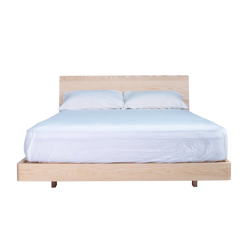 Relying on double solid wood bed frame 6*6.2 feet solid wood bed frame [Gebengen Series] WRBS029R - Other Furniture - Wood 