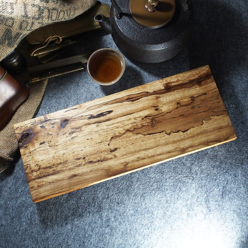 Rock Selection - Camphor Wood Tea Tray (1) - Plates & Trays - Wood Brown