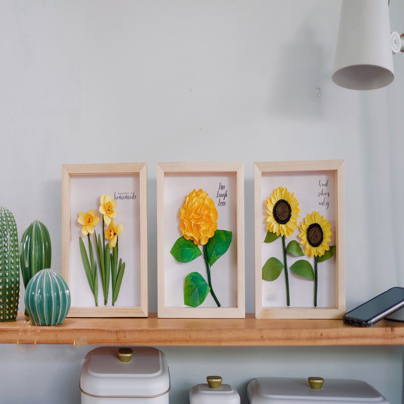 Shining Summer Set - Paper Flowers Art - 壁貼/牆壁裝飾 - 環保材質 