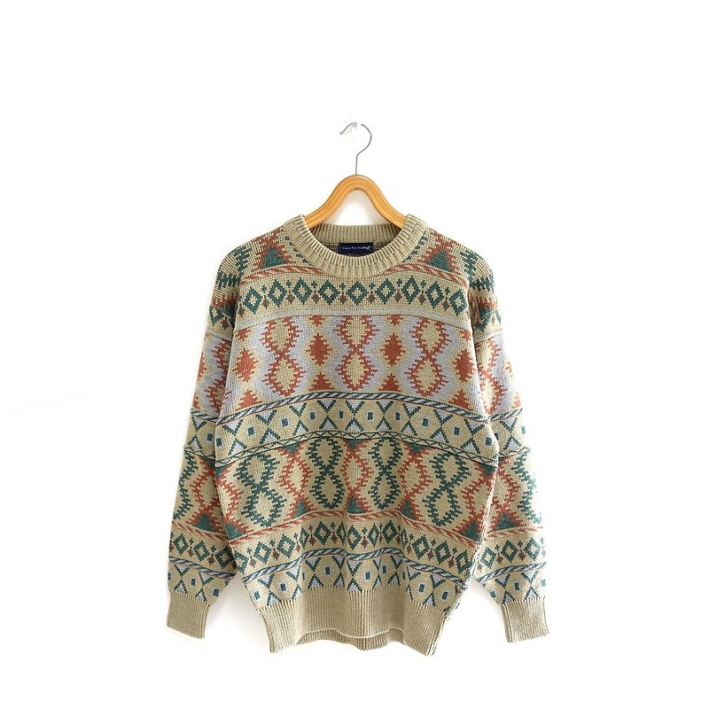│Slowly│Transformed water chestnut - vintage sweater │vintage.Retro.Literature - Men's Sweaters - Other Materials Multicolor