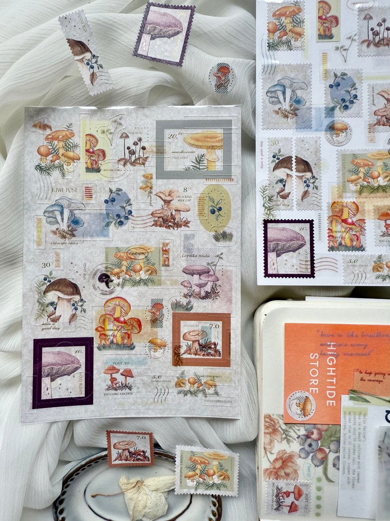 MushroomMushroom Die-Cut Sticker Set - B Stamp Stickers - สติกเกอร์ - กระดาษ 