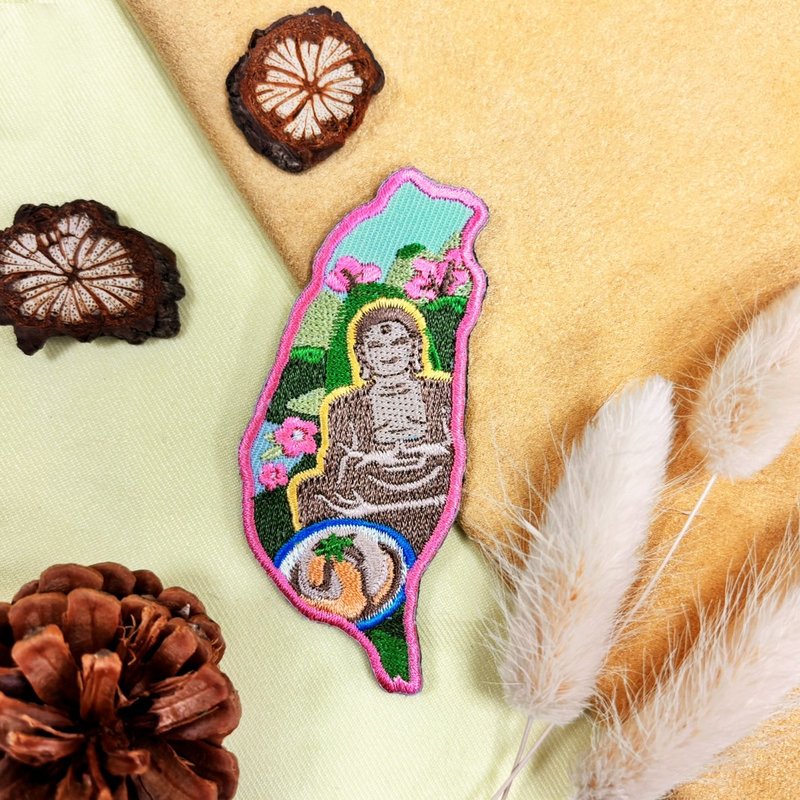 【台灣特色】彰化 | 刺繡磁鐵 | 禮物 | 文創 | 紀念品 - 磁鐵 - 繡線 多色
