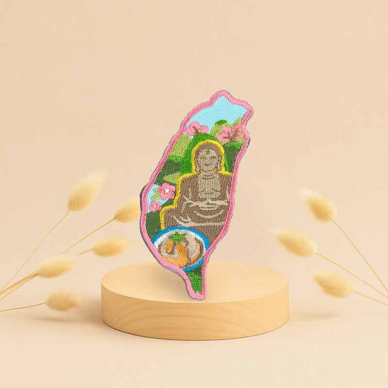 【台灣特色】彰化 | 刺繡磁鐵 | 禮物 | 文創 | 紀念品 - 磁鐵 - 繡線 多色