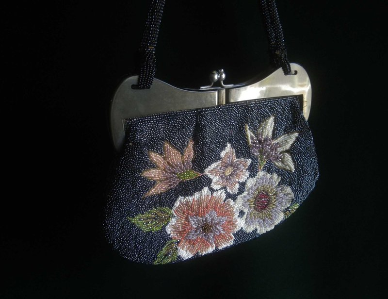 [Old-time OLD-TIME] Early Taiwanese handmade noble lady bead bag - Handbags & Totes - Other Materials Multicolor