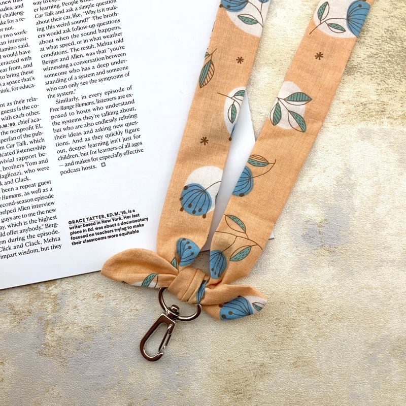 Small flower - can hang mobile phone/ID card/key/small wallet - เชือก/สายคล้อง - ผ้าฝ้าย/ผ้าลินิน 