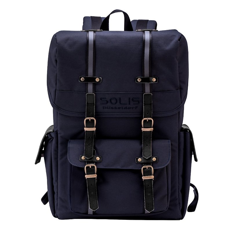 SOLIS Hiker Series 13" Square Laptop backpack & camera backpack(NAVY) - Camera Bags & Camera Cases - Polyester 