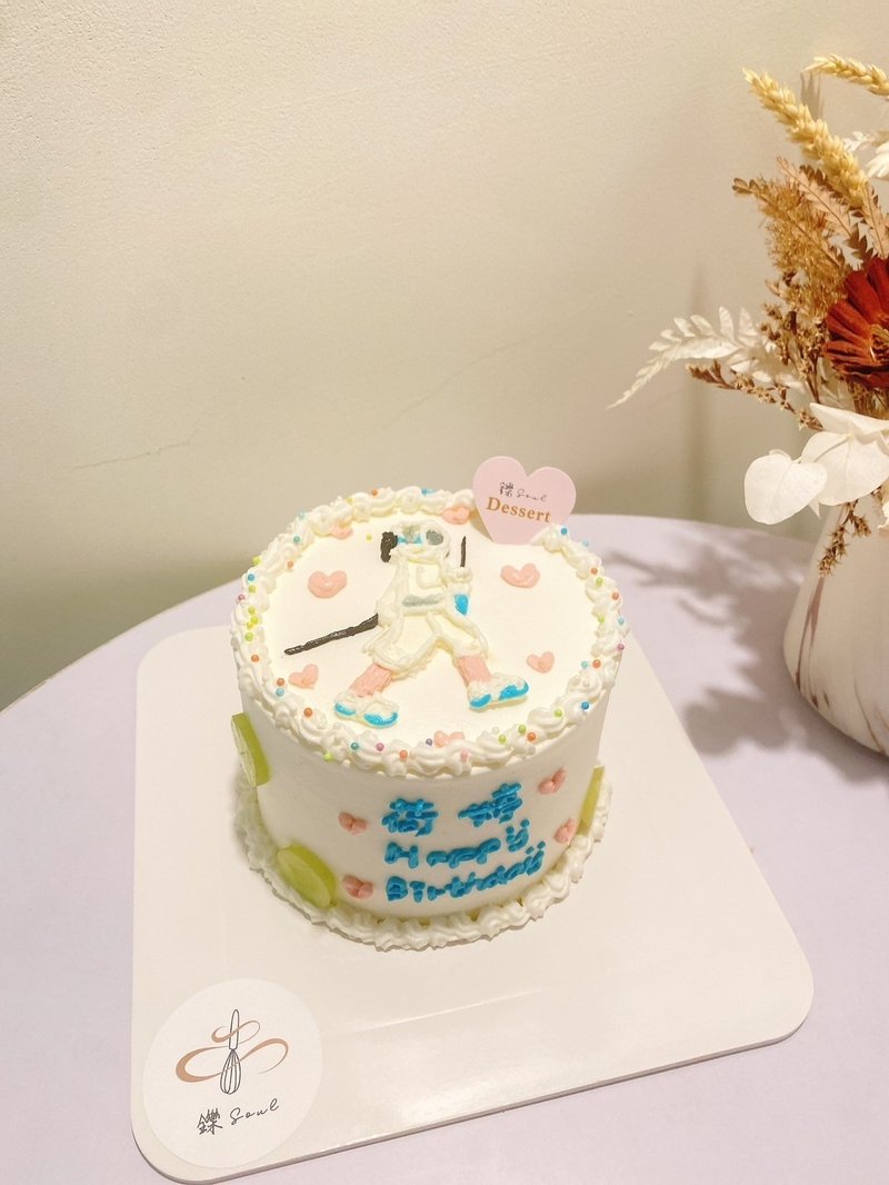 劍道 女兒慶生蛋糕 人像繪圖 客製化 題字蛋糕 鑠甜點 4吋 紀念 - 蛋糕/甜點 - 新鮮食材 