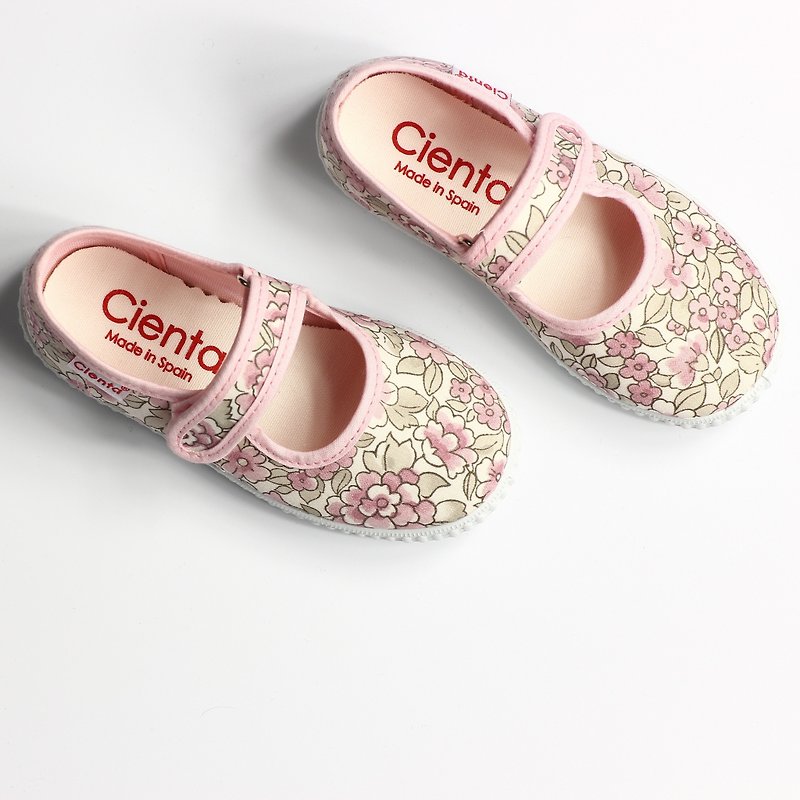 Spanish nationals canvas shoes CIENTA 56068 03 pink children, child size - รองเท้าเด็ก - ผ้าฝ้าย/ผ้าลินิน สึชมพู