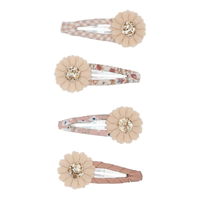British Mimi & Lula SS24_Prairie Girl_Shiny Daisy Tick Clip 4 in - Baby Accessories - Polyester 