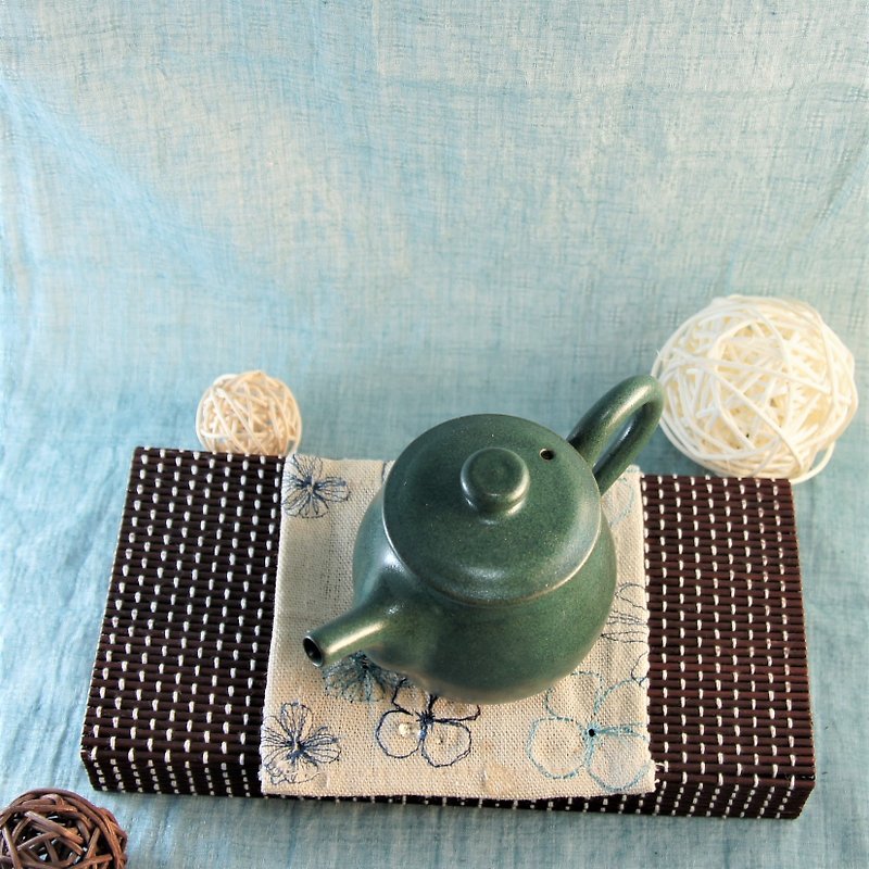 鉻綠茶壺 - 茶壺/茶杯/茶具 - 陶 綠色