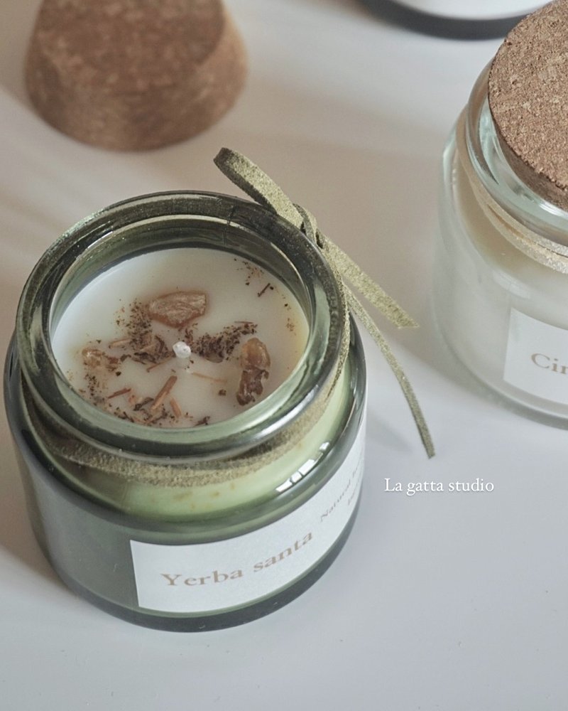 Herbal series - Handmade Emotional Purifying Candle Yerba Santa - น้ำหอม - ขี้ผึ้ง 