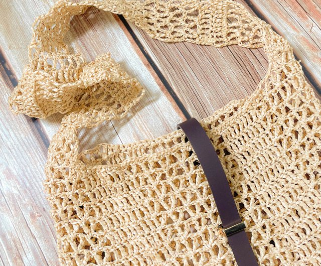 STRAW BRAID BACKPACK