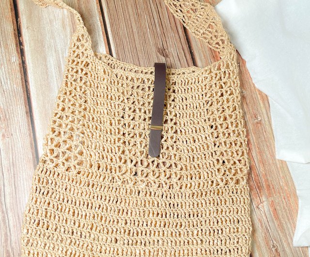 STRAW BRAID BACKPACK