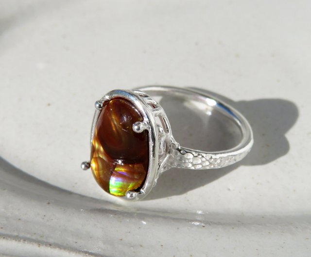 ファイアーアゲートのリング ファイアーアゲート リング / Fire Agate Ring 指輪・リング