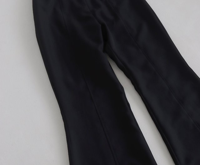 Black Flared Suit Pants
