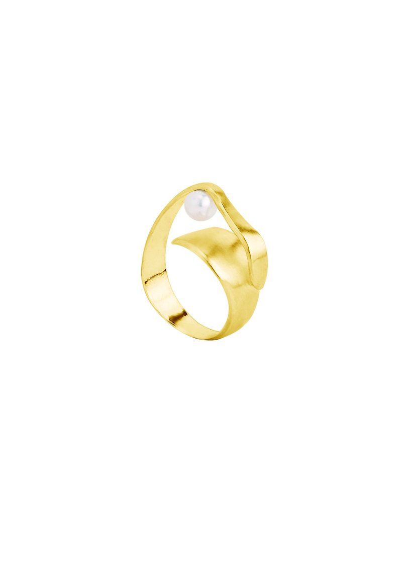 Gold Spiral Ring - General Rings - Pearl Gold