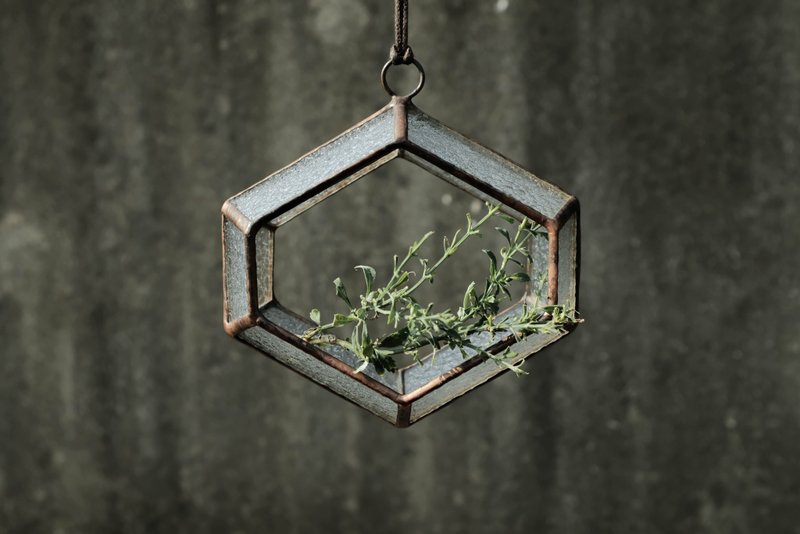 框景 | 扁扁的六角空氣掛件 - 擺飾/家飾品 - 玻璃 透明