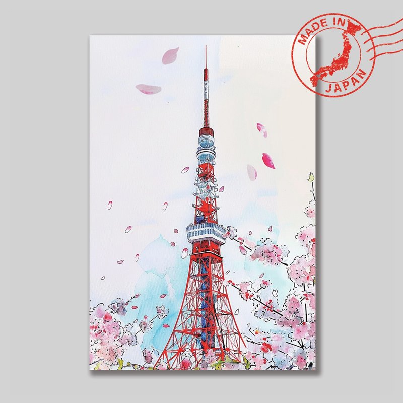 Japanese Scenic Postcard – Tokyo Tower | Gifting & Decor - Cards & Postcards - Paper 