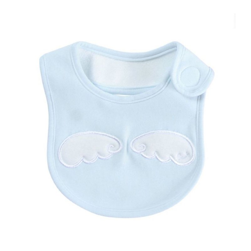 Japan Boribon oeuf pink blue angel wings saliva towel - ผ้ากันเปื้อน - ผ้าฝ้าย/ผ้าลินิน สีน้ำเงิน