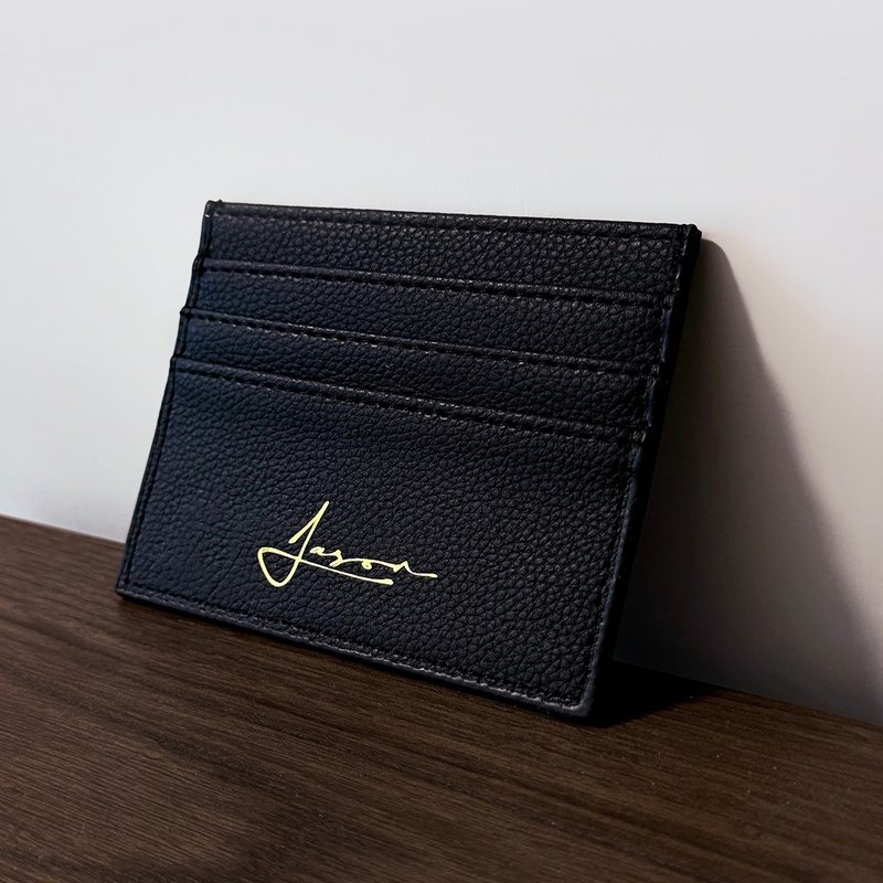 Faux leather card holder - ID & Badge Holders - Faux Leather Black