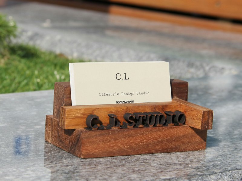 《C.L Studio 》【現代簡約-多角幾何風格木製手機架/名片座】C-4 - 文件夾/資料夾 - 木頭 