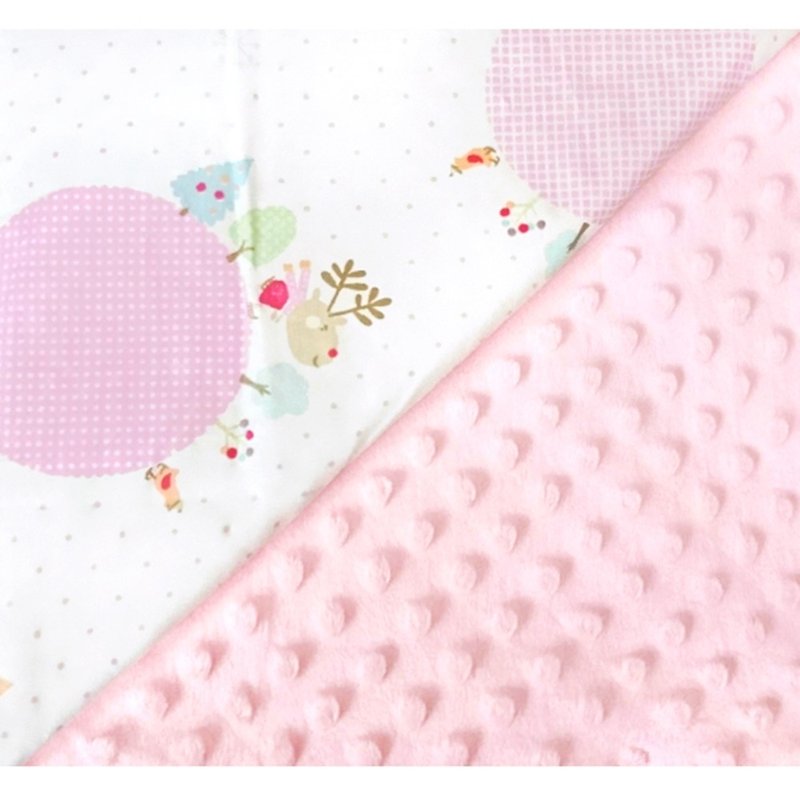 Minky Multifunctional Little Particle Carrying Blanket Baby Blanket Air Conditioner Blanket Pink-Christmas - Bedding - Cotton & Hemp Pink