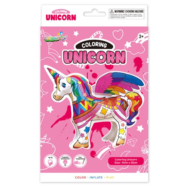 韓國 Colorloon 3D造型手繪紙氣球-獨角獸系列 - 寶寶/兒童玩具/玩偶 - 紙 多色