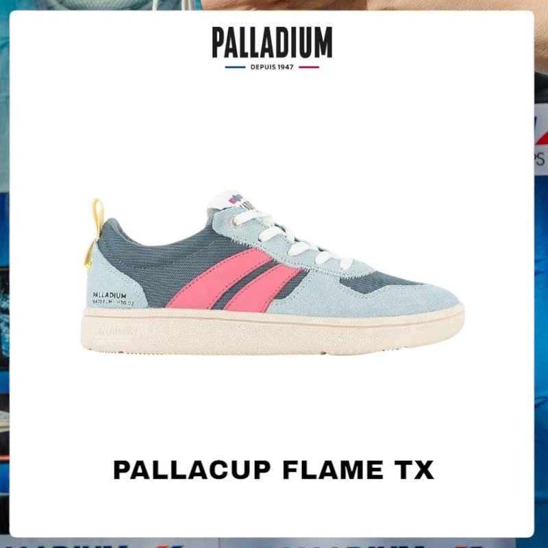 PALLADIUM PALLACUP FLAME TX 復古休閒鞋 藍紅 74486 - 女休閒鞋/帆布鞋 - 其他材質 