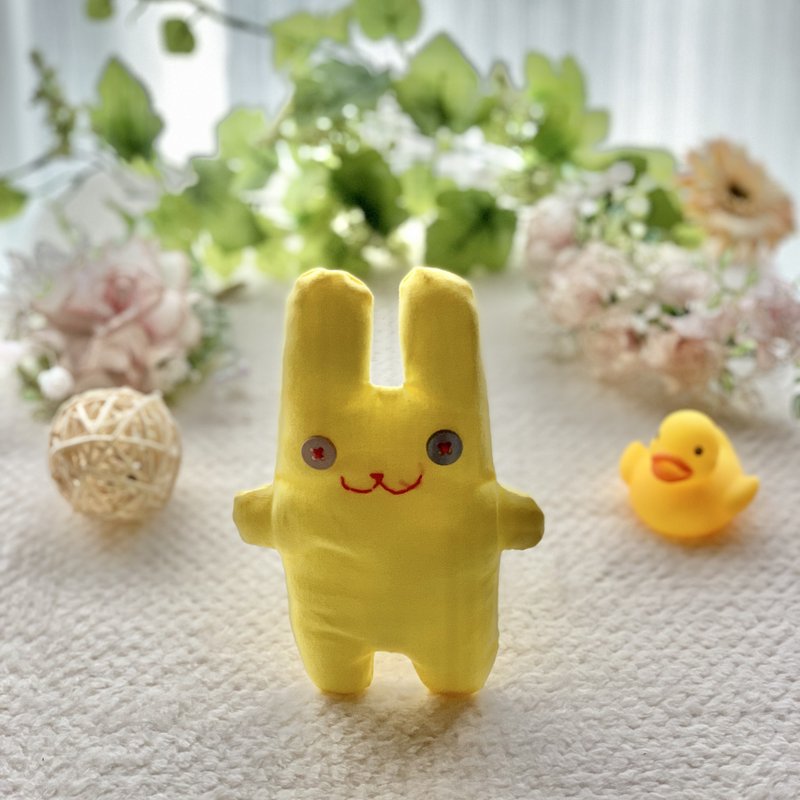 Little yellow rabbit plush toy Funita - ของเล่นเด็ก - ผ้าฝ้าย/ผ้าลินิน สีเหลือง